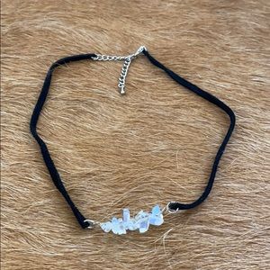 Handmade leather choker necklace